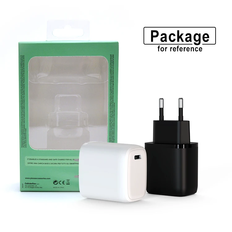 Smart Mobile Phone EU US KR UK Plug One Single Port Fast Quick Charging Wall Portable CE Universal USB Type C PD Charger 30W PPS