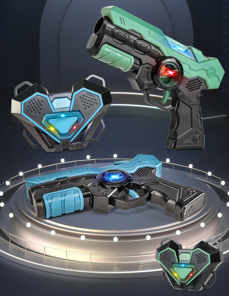 Luminous diode laser shooting target set2pcsGun with laser sensor shielded infrared digital toy for kids pistol laser sale