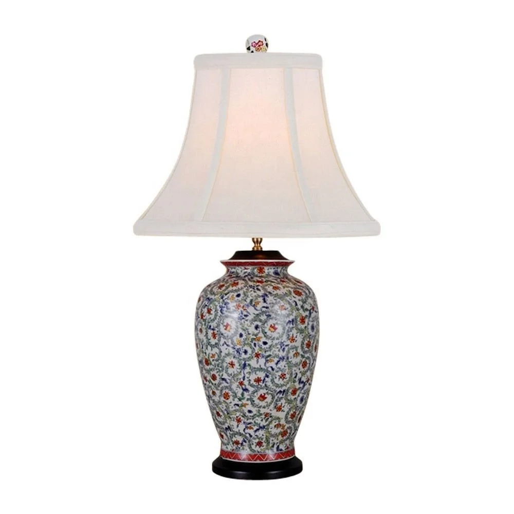 Best Offers Trendy Designed Iron Metal Made Table Lamp with White Colored Shade For Table Decoration Uses Lamp