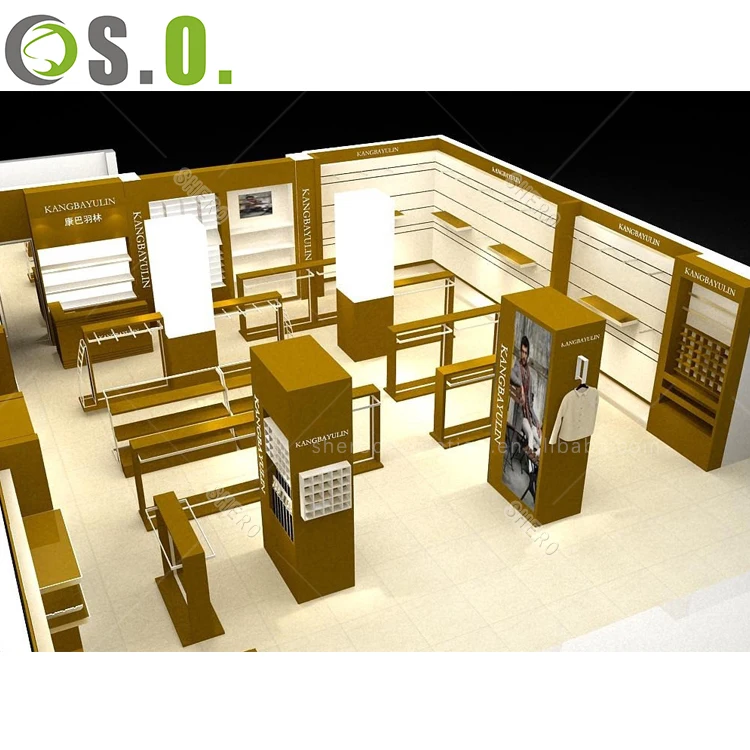 Simple cloth shop counter design for retail clothing store furniture