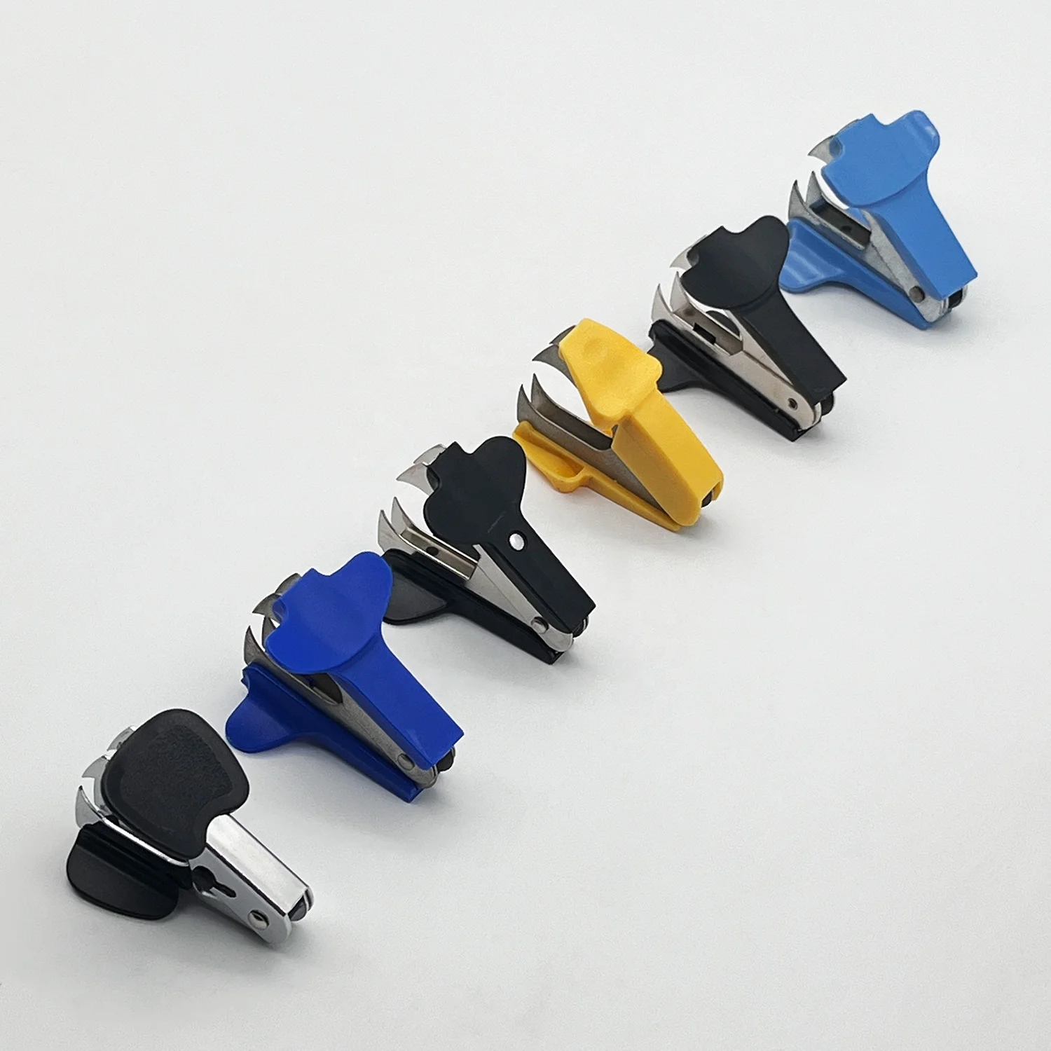 Mini size cheap wholesale black office supply jaw shape custom logo staple puller remover light portable stapler pin remover