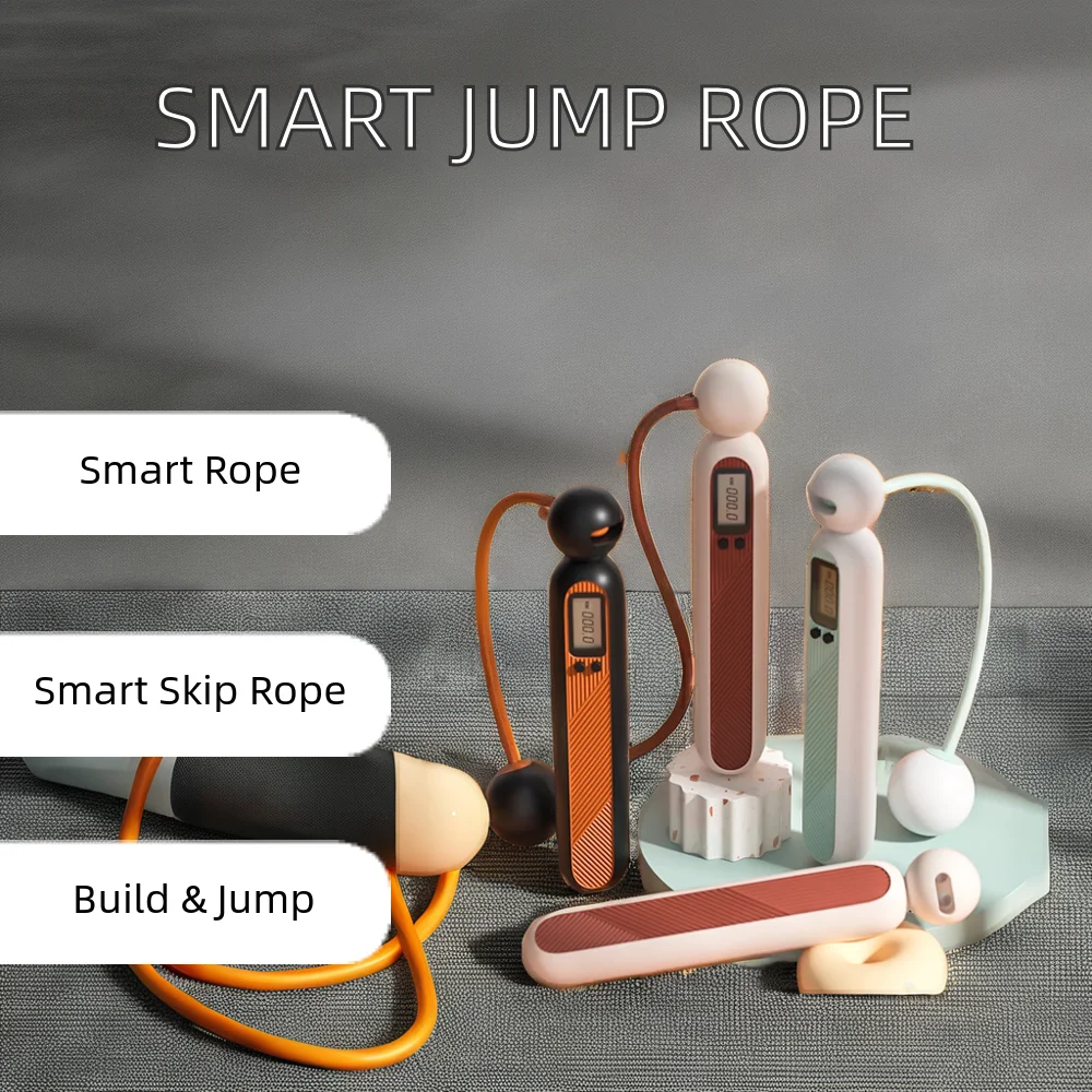Gym Fitness Smart Digital Count Jumping Rope Cordless Electronic Skipping Rope Made of Heavy PVC and ABS Material