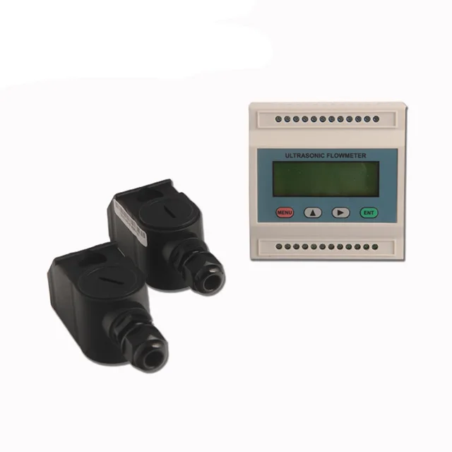 Taijia portable clamp on ultrasonic flow meter with model rs485 modbus digital water flow meter and display