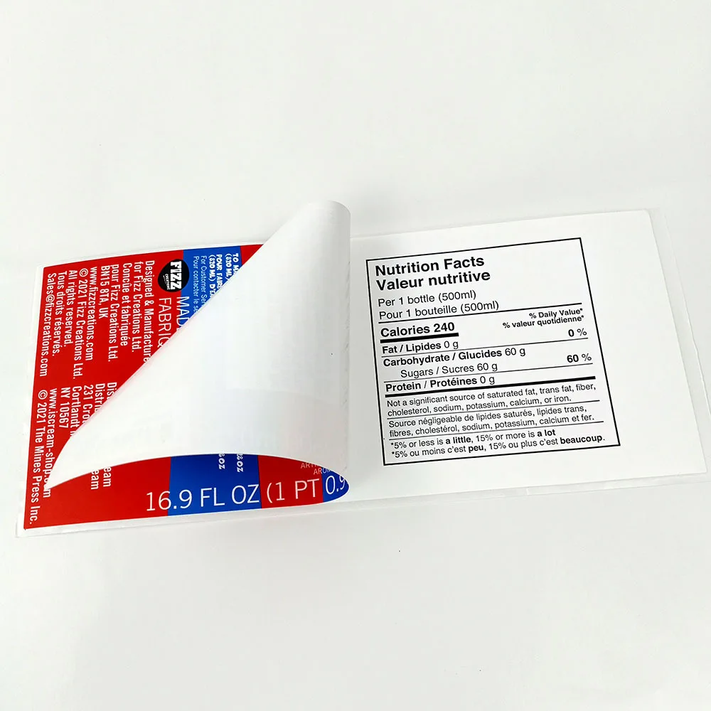 Custom Printing peel off label double layer label sticker Dual Layer 2 Ply Warning Information Adhesive Label Stickers