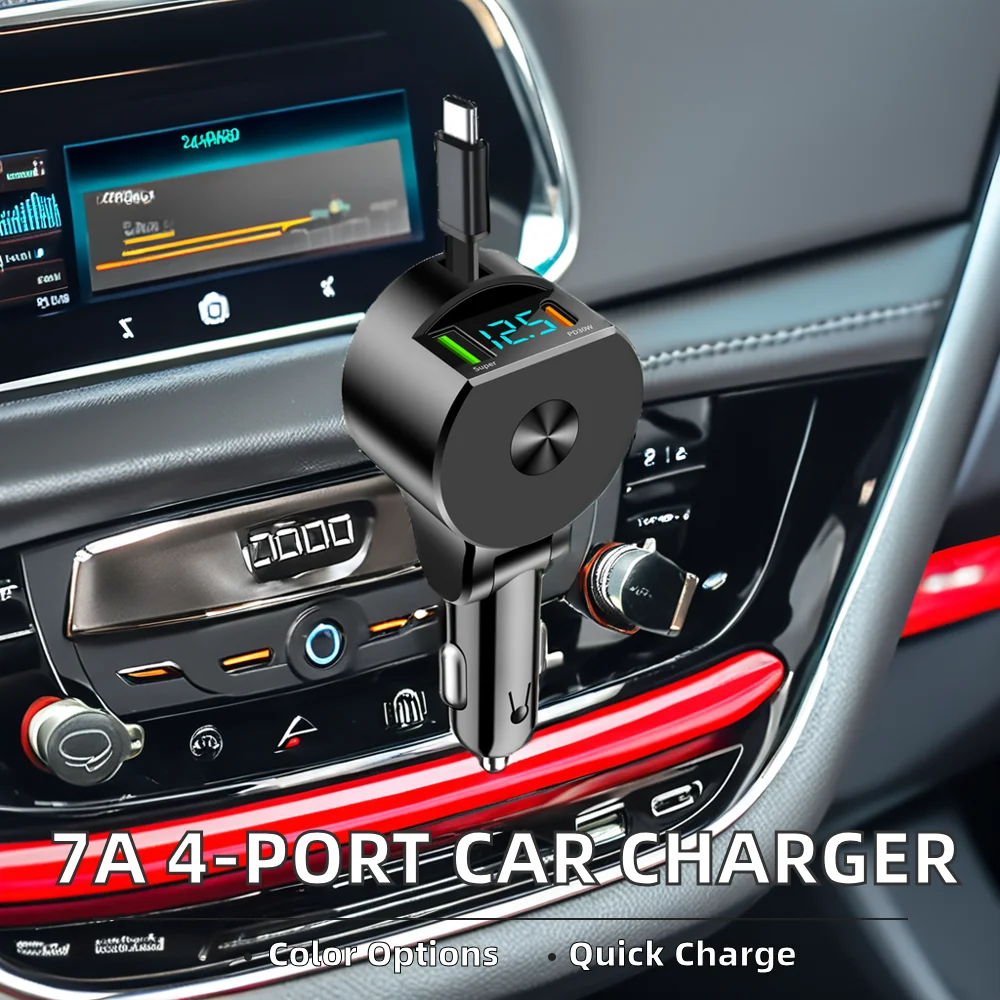 Folding telescopic cable for super fast charging PD30W fast charging real-time voltage monitoring adjustable angle One for three