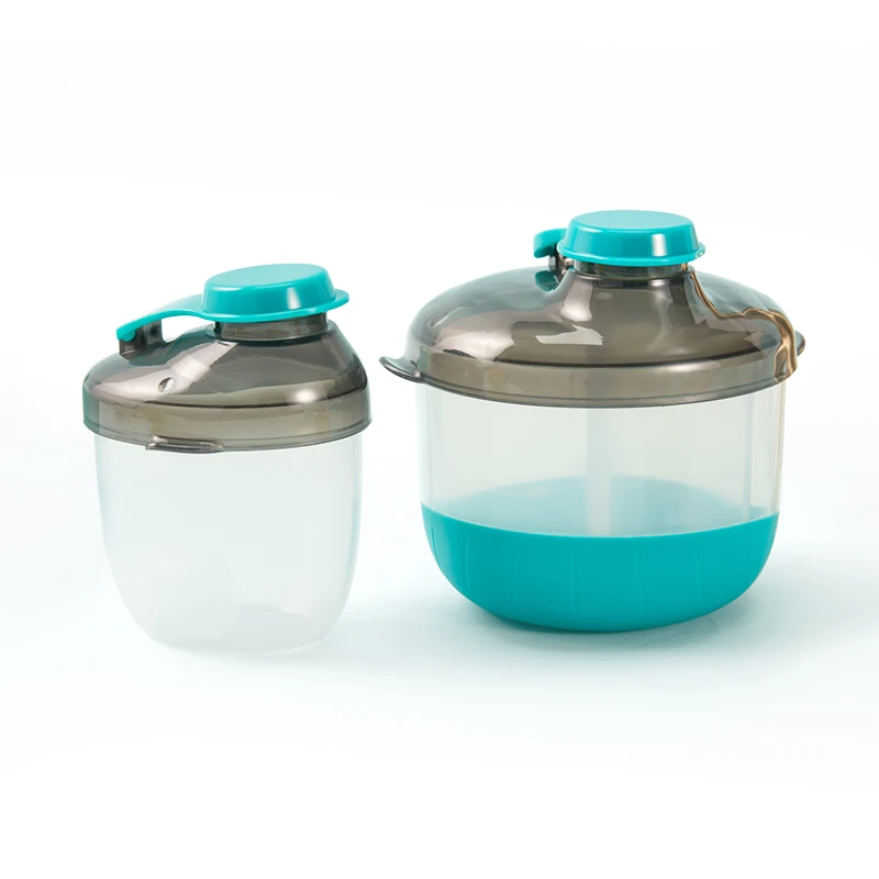 BPA Free Plastic Milk Powder Dispenser Box Small Baby Food Storage Container for 0-12 Months Silicon Material