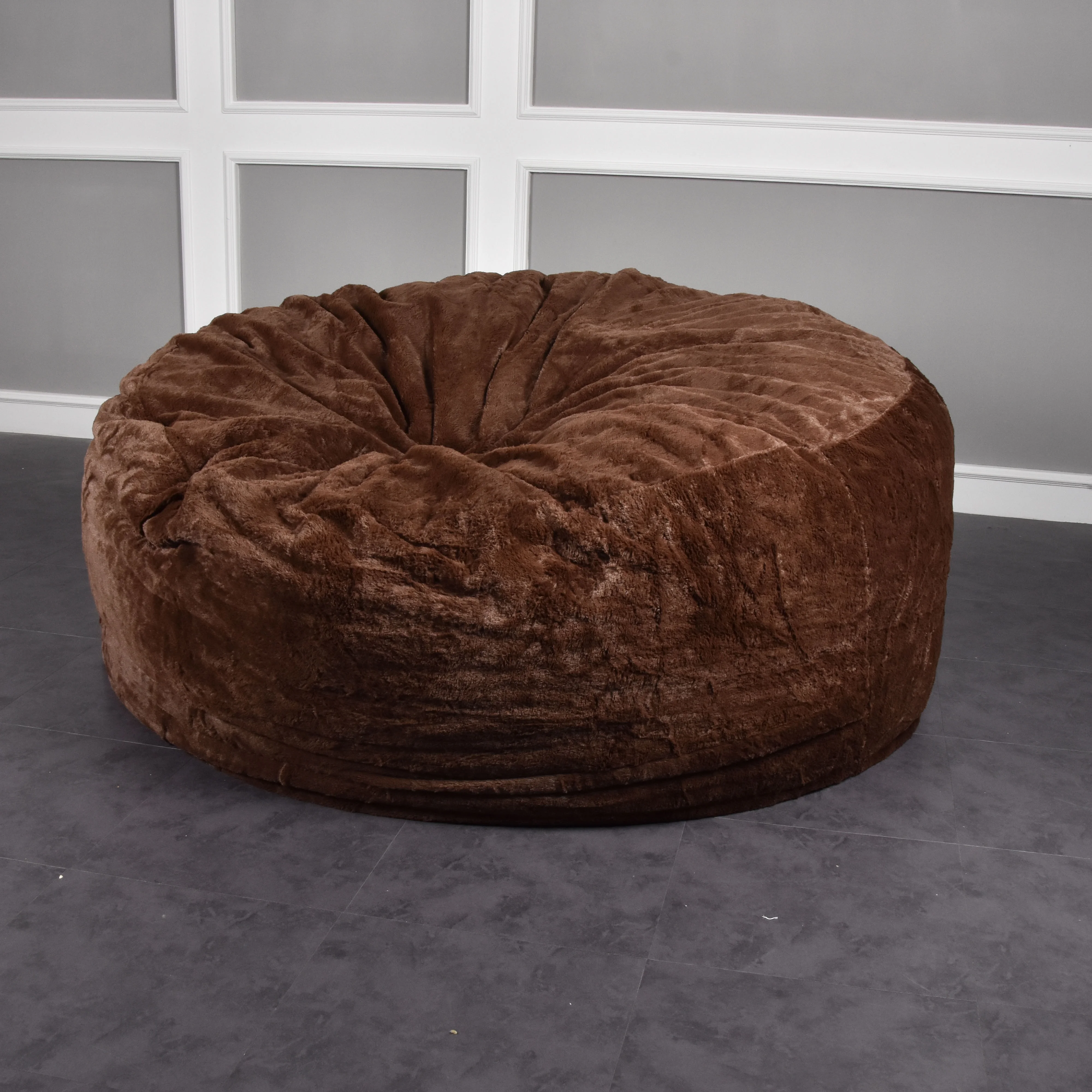 
 Накидка на кровать для дивана, съемный гигантский мешок из пены с эффектом памяти, 7 футов, большой круглый мягкий меховой мешок PV для гостиной  