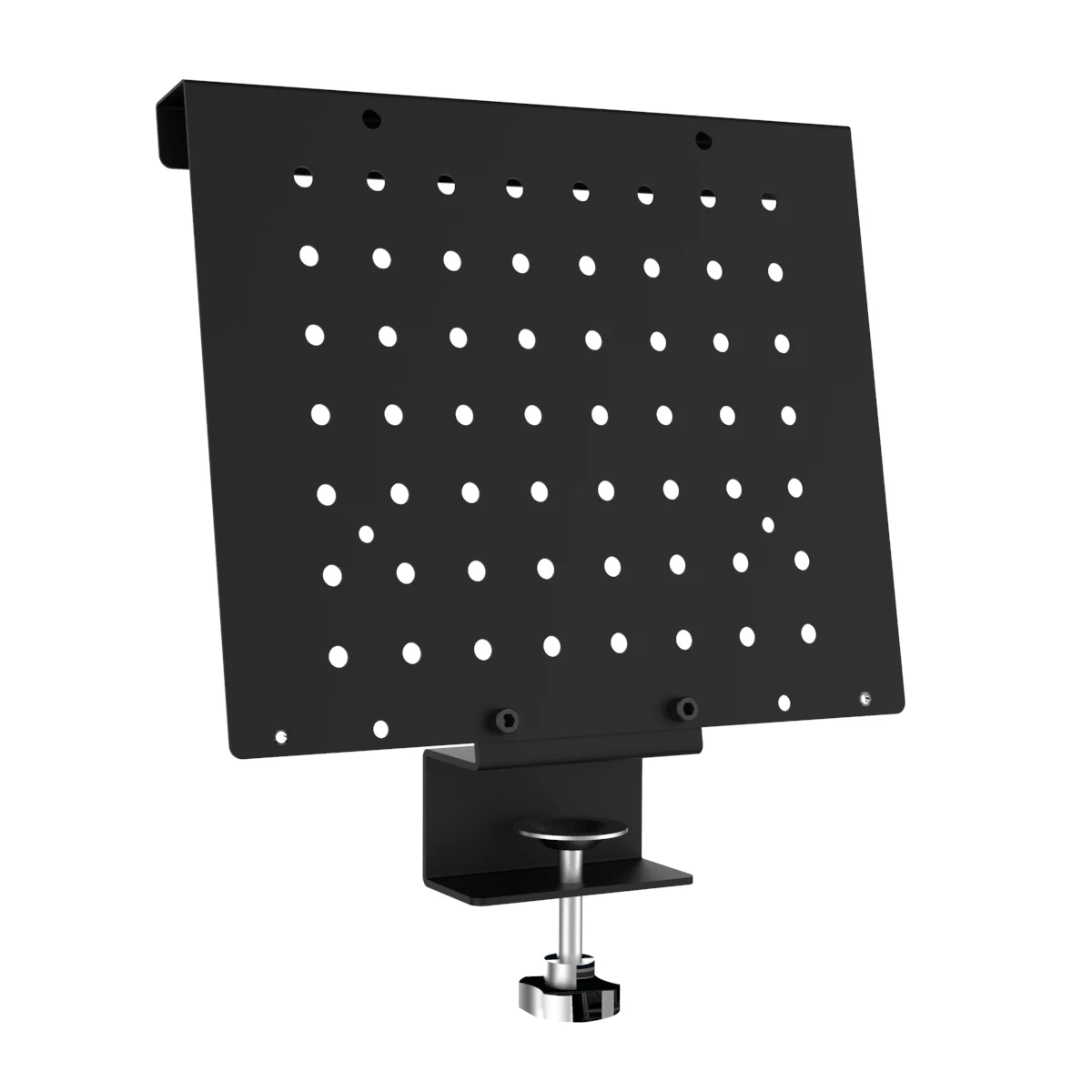 DIY Steel Desk Rack with Hanging Box Wire Holder for Office Organization Clamp-on Pegboard Hook Standing Desk Accessories