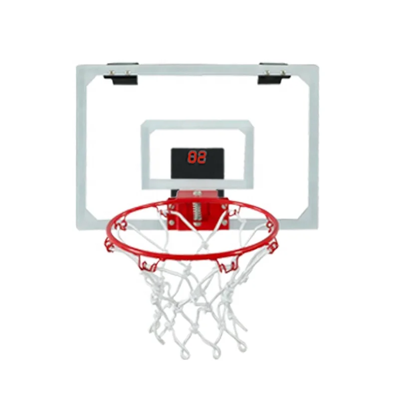Door Room Mini Hoop with Electronic Scoreboard Indoor Basketball Hoop for Teens and Adults