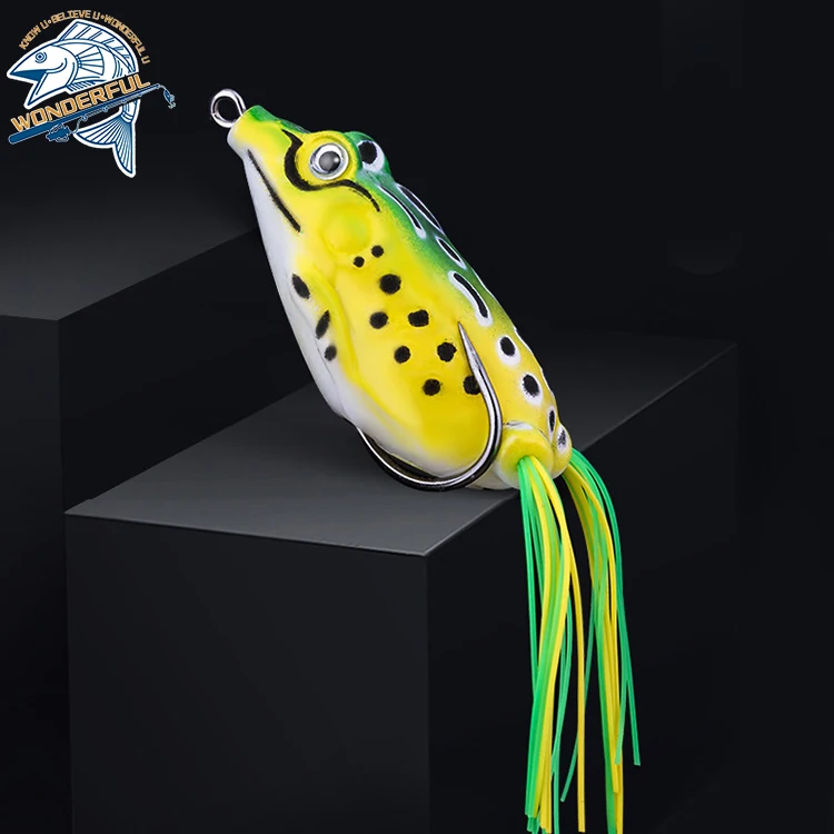 Promotion Factory Price Fishing tackle bionic bait Soft 3D Eyes Frog Lure 9g Artificial plastic vivid Bait Fishing for Top Water