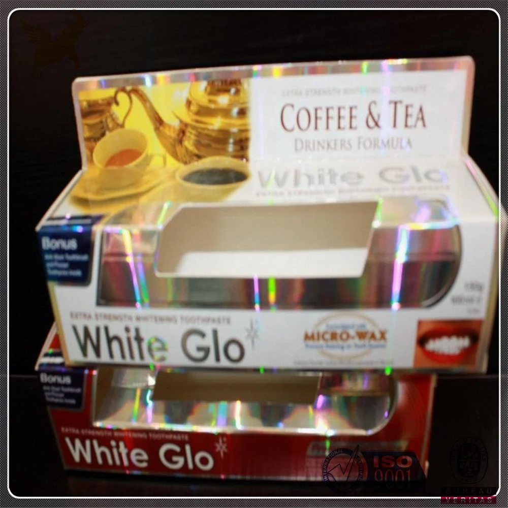 Holographic metalized paperboard for packaging box