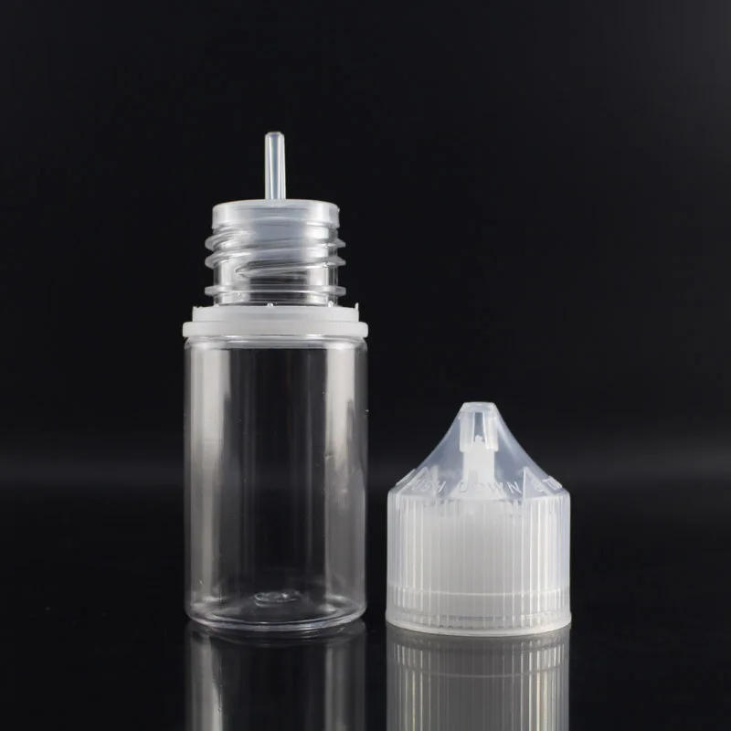 30 ml Plastic PET Oil Dropper Bottle, V3 1 OZ Transparent PET Bottles