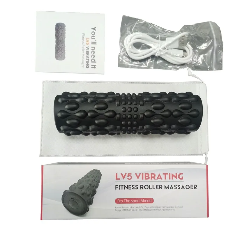 Электрический Вибрационный Массажный ролик массажная Колонка для йоги спинки ног 5 режимов регулируемый массажер блок тренажерного зала фитнеса тренировок