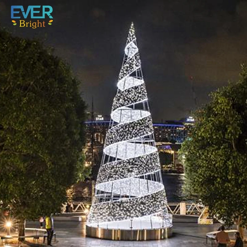 Bestseller Street Outdoor Decoration Modeling lights Romantic Christmas Tree with Sparkling Ball 3D PVC Led Light