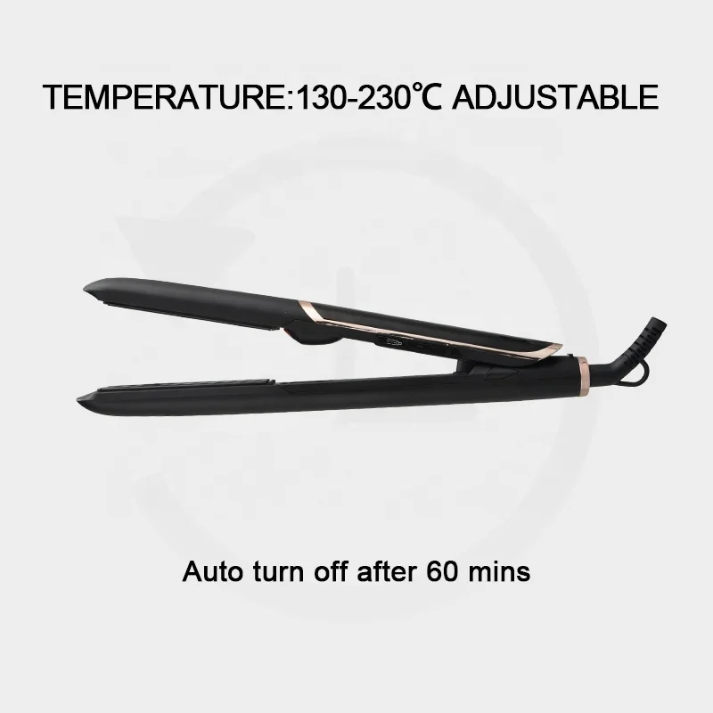 Tourmaline Multi Hair Straightener Ceramic Flat Iron High Quality Customized Smoothing Personalized Black 240V Electric LCD 45W