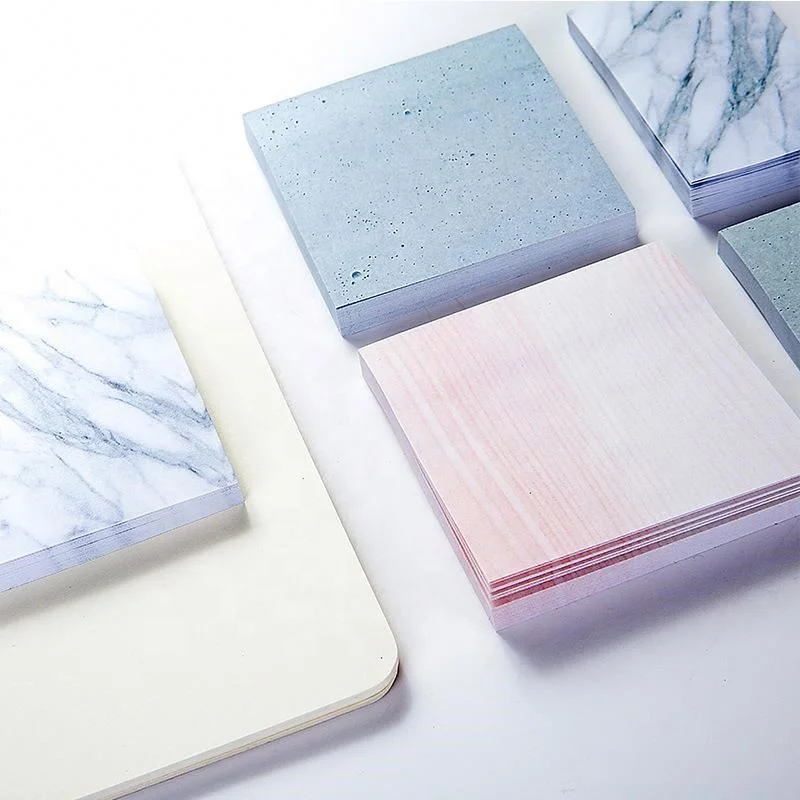 Wholesale Eco Recycled Creative Stone Texture Paper Tear-off Sticky Note Memo Pad