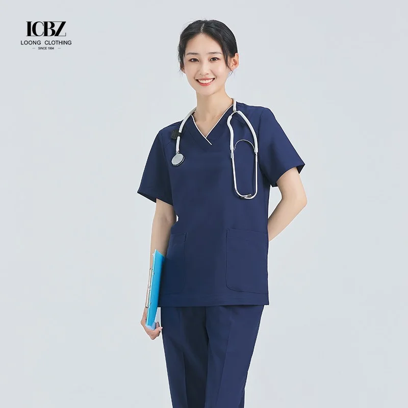 Wholesale Uniform Medical Scrub Spandex Stretch Fashionable Uniformes Medico Nursing Scrubs Uniforms From CHINA