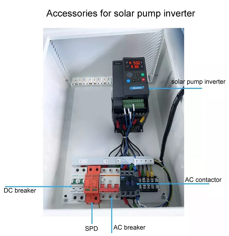 Hybrid DC AC Solar Pump Inverter 220V 1.5kw 2.2kw MPPT Solar Water Pump Inverter for Submersible Pump