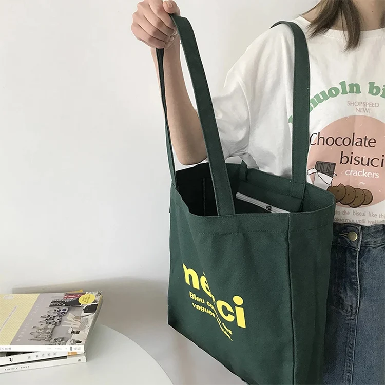 Wholesale Custom Print Logo Cheap Reusable Bags Plain White Blank Tote Cotton Canvas Shopping  Bag