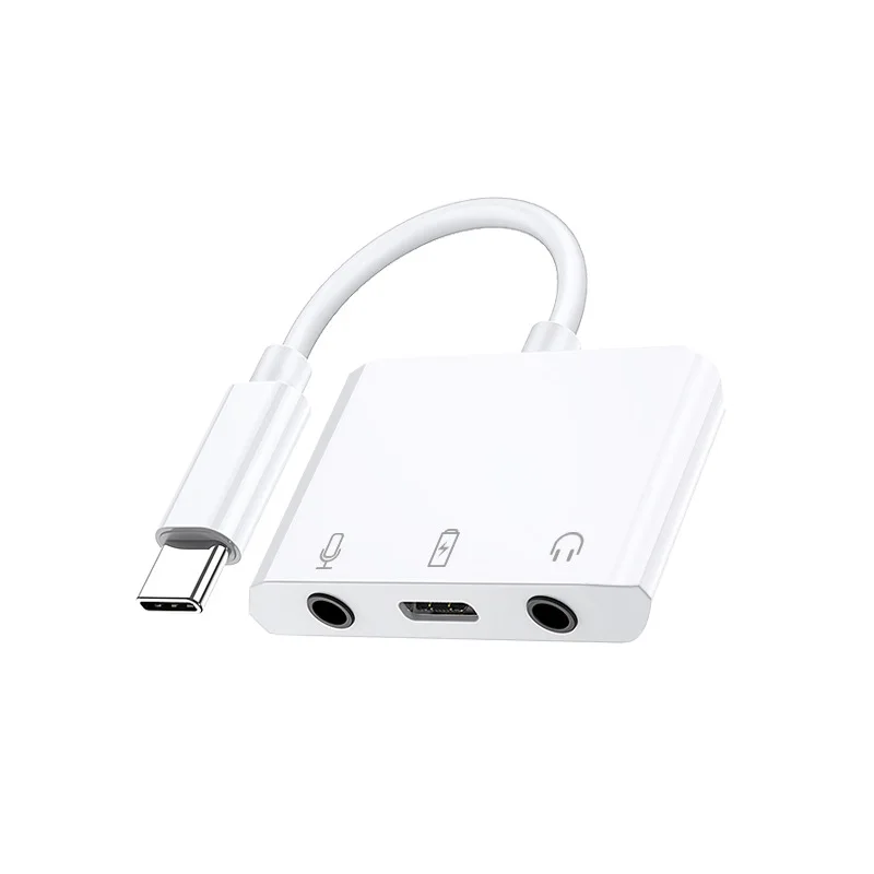Mini USB Type-C Sound Card with Fast Charging Port USB-C to 3.5mm Jack Adapter