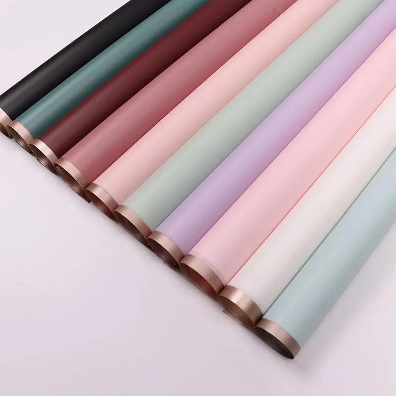 Translucent Gold Edge Waterproof Diy Gift Packaging Bouquet Korean Flower Wrapping Paper