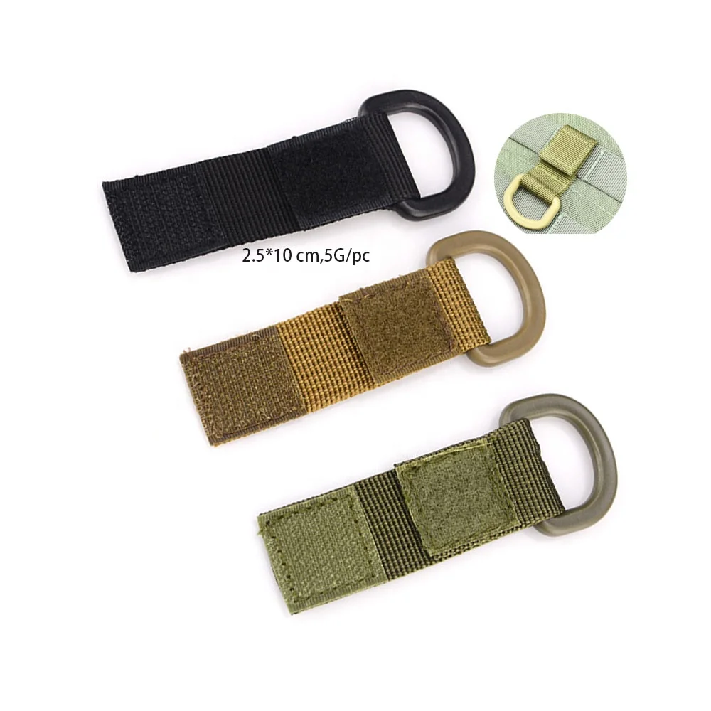 HB  EDC Tactical Quick-hanging Buckle Multifunctional Carabiner Backpack D-shaped Hanging Ring Keychain