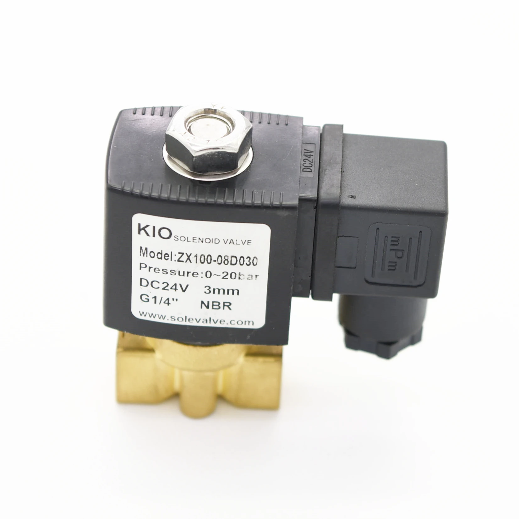 2 position 2 Way direct acting 12-24V 110-220V Brass Electric electron magnetic valve Normally Closed for water gas etc.