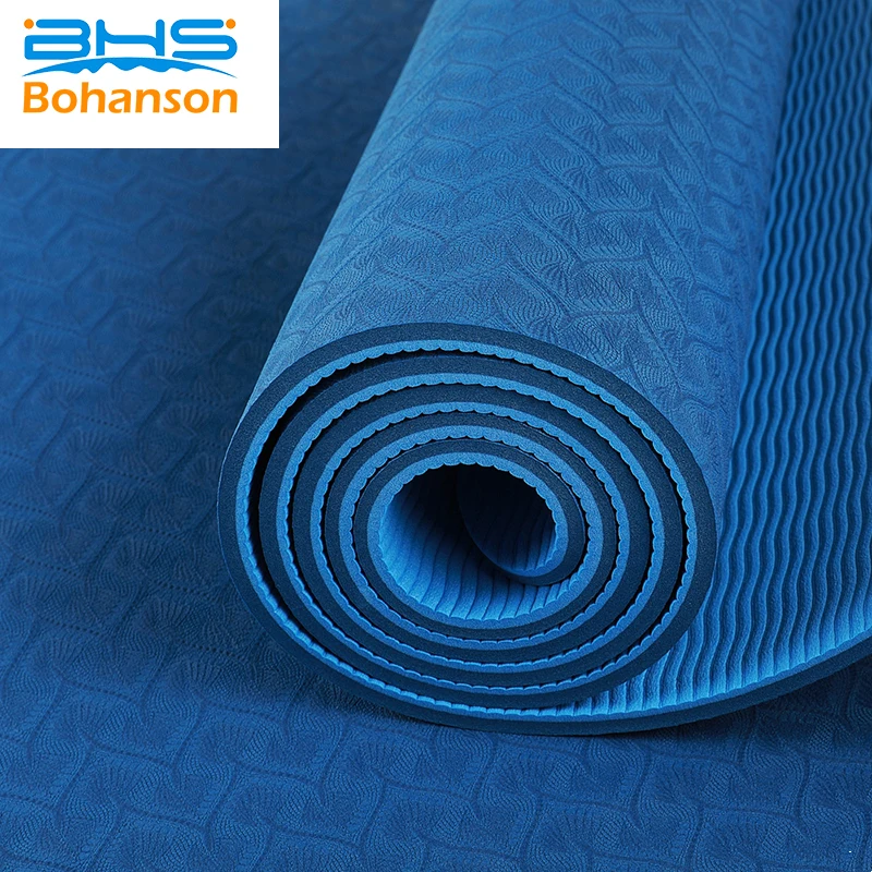 Soft Travel Thermoplastic Elastomers Rucksack Non Toxic Align Pvc Double Color Free Logo Fitness Gym Exercise Tpe Yoga Mat