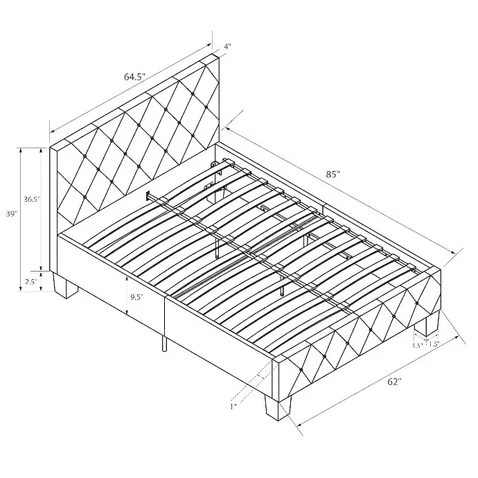 Latest White Faux Leather Upholstered Queen Bed With Pull Buckle