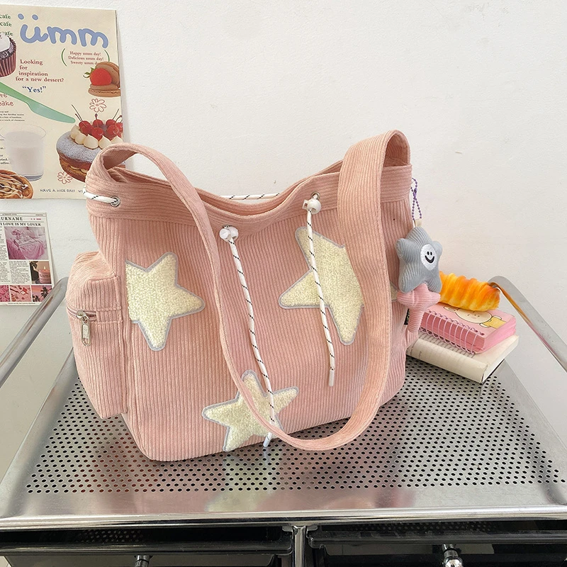 Custom OEM Kawaii Women Handbags Large Capacity Travel School Crossbody Bag Cute Star Shoulder Bag For Girls