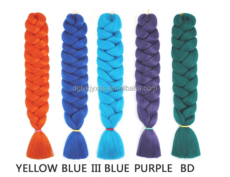 LW-54QT Wholesale Hot water setting 165g 82inch ombre jumbo braid hair Synthetic Braiding Hair