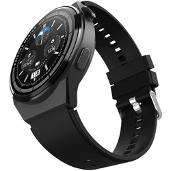 Valdus NFC Access Card Stainless Steel Metal Silicone Leather Strap Voice Assistant Remote Control GT3 Max Smart Watch