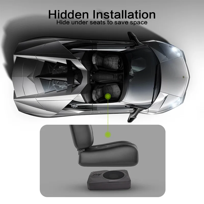 Sennuopu Car Audio Active sub woofer Car Stereo 8 inch Subwoofer Under Seat for Built in Amplifier