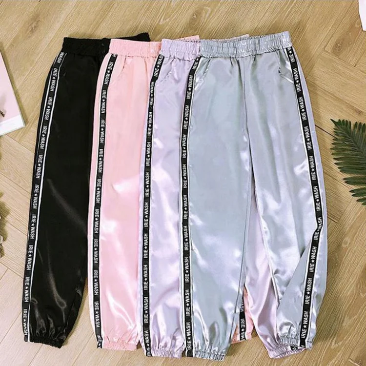 
Women Sports Jogger Gym Wear Trousers Solid Color Casual Pants Loose Sweatpants 