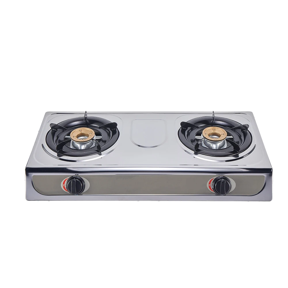 Non Stick варочная панель с двойной горелкой портативная промышленная газовая плита из нержавеющей стали 2 горелками