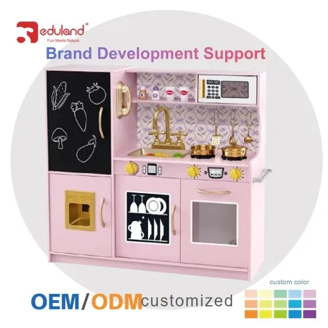KIDS EDUCATIONAL TOY UNISEX WOODEN COOKING PLAY GIRLS PINK KITCHEN SETS PRETEND ROLE PLAY SETS KIDS KITCHEN TOY fOR CHILDREN