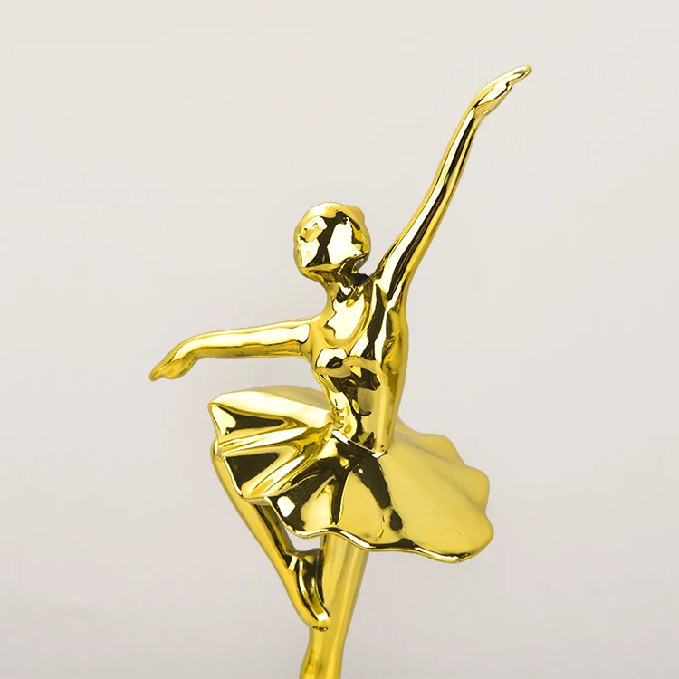2024 High-quality Customized Music And Dance Award Dancing Lady Figure Golden Metal Trophy