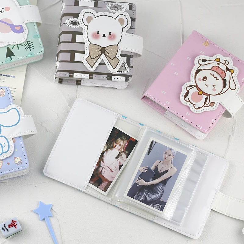 Фотоальбом с милыми животными на магнитной застежке из ПУ для 2*3 дюймовых фотографий/kpop фотокарт 36