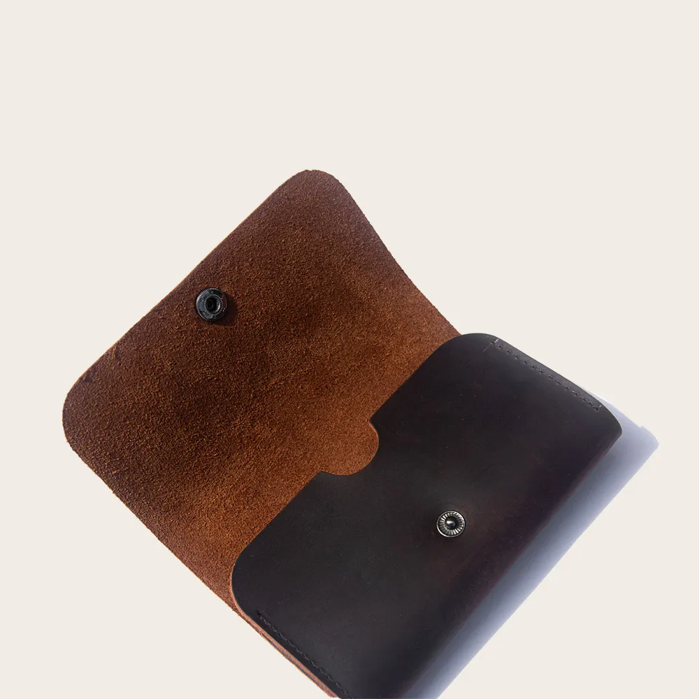 Прочный Портативный Пользовательский логотип роскошный Сумасшедший конский кожаный чехол для солнцезащитных очков стеклянный глаз