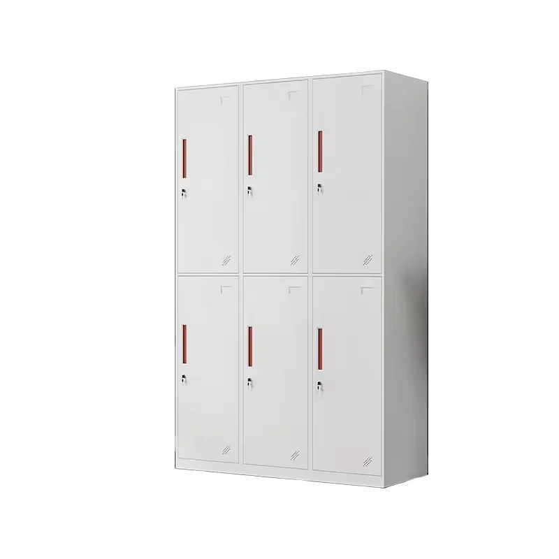 Xingyuan wholesale customized school gym changing room steel locker cabinet 6 door folding metal locker