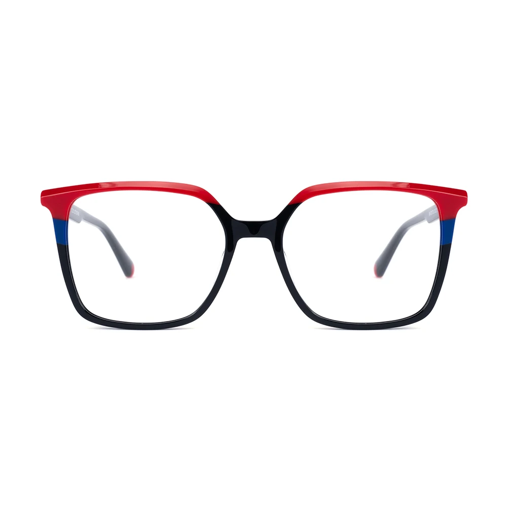 New Stitching Color Animal Print Glasses Frame Optical Eyewear Frames For Women Men Patchwork Plate Eyeglasses