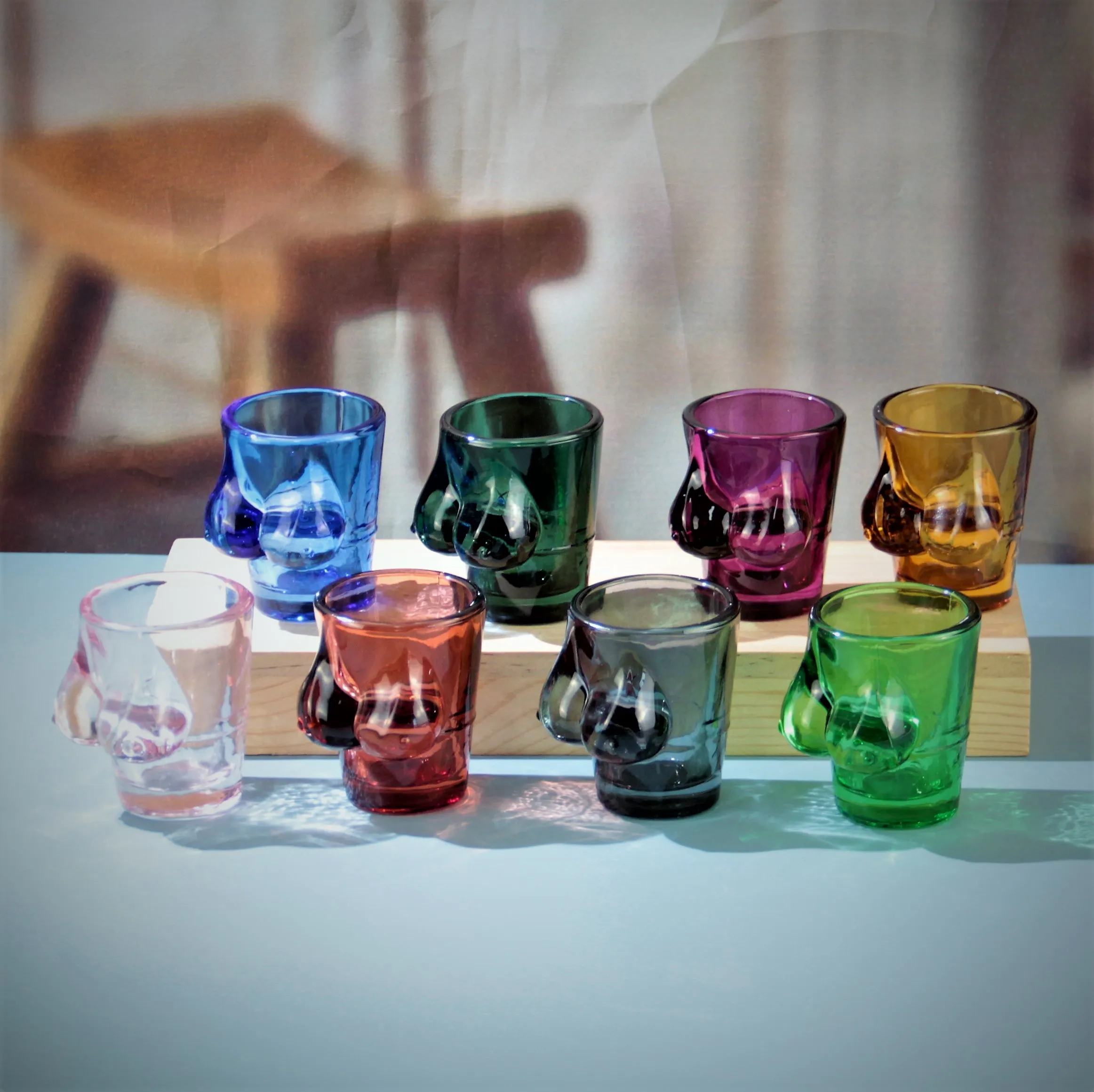 Custom personalized sexy bikini shot glasses colored shot glass with vodka crystal glasses