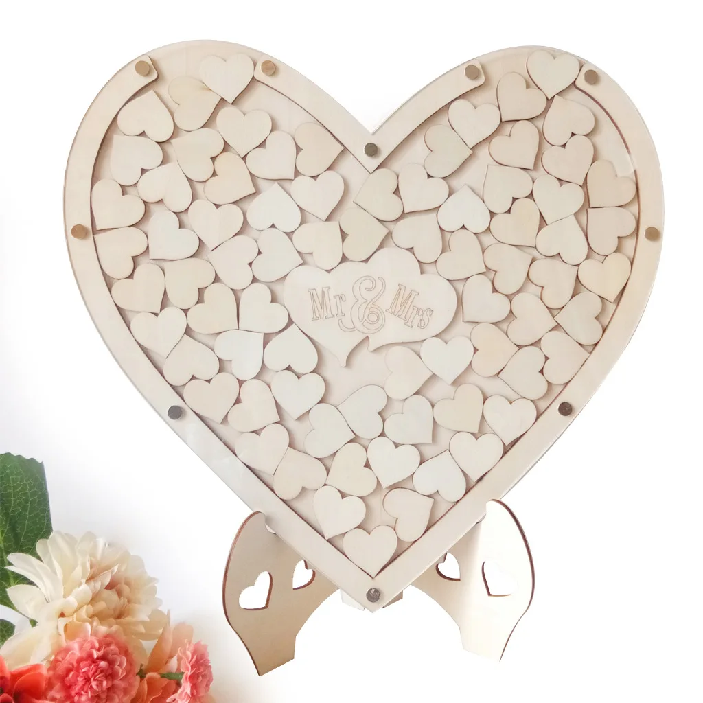 sublimation blank Wedding Guest Book Alternative MDF Wedding Sign for Wedding Decor Welcome Sign