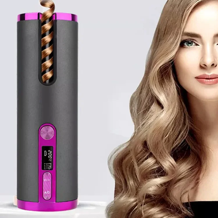 Portable Mini Rechargeable Electric Spiral Wavy Curls Curlers Rollers Hair Mini Wireless Rechargeable Automatic Hair Curler