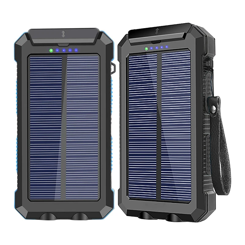 
Outdoor 30000Mah Waterproof Protable Solar Mobile Power Bank Solar Phone Charger Solar Powerbanks Station Charging For Phone 