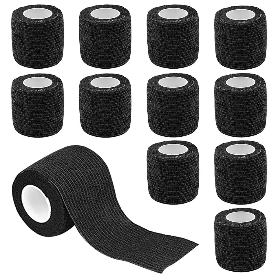 Disposable Cohesive Tattoo Grip Cover Tape Wrap Elastic Bandage Rolls for Tattoo Machine Grip Tube Accessories