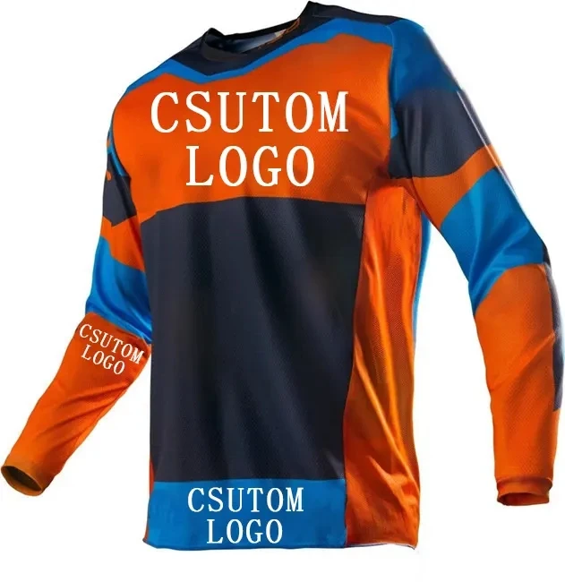 High Quality blank motocross racing jersey shirts off road downhill jersey custom logo long sleeve motorcycle motocross jersey
