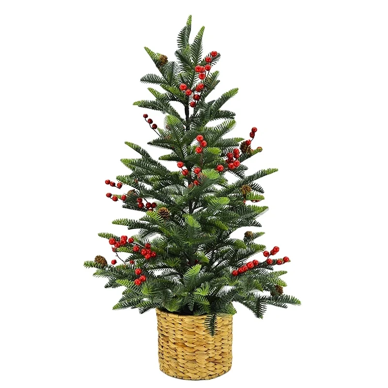 Жесткая игольчатая искусственная Рождественская елка из полиэтилена и ПВХ небольшого размера под заказ