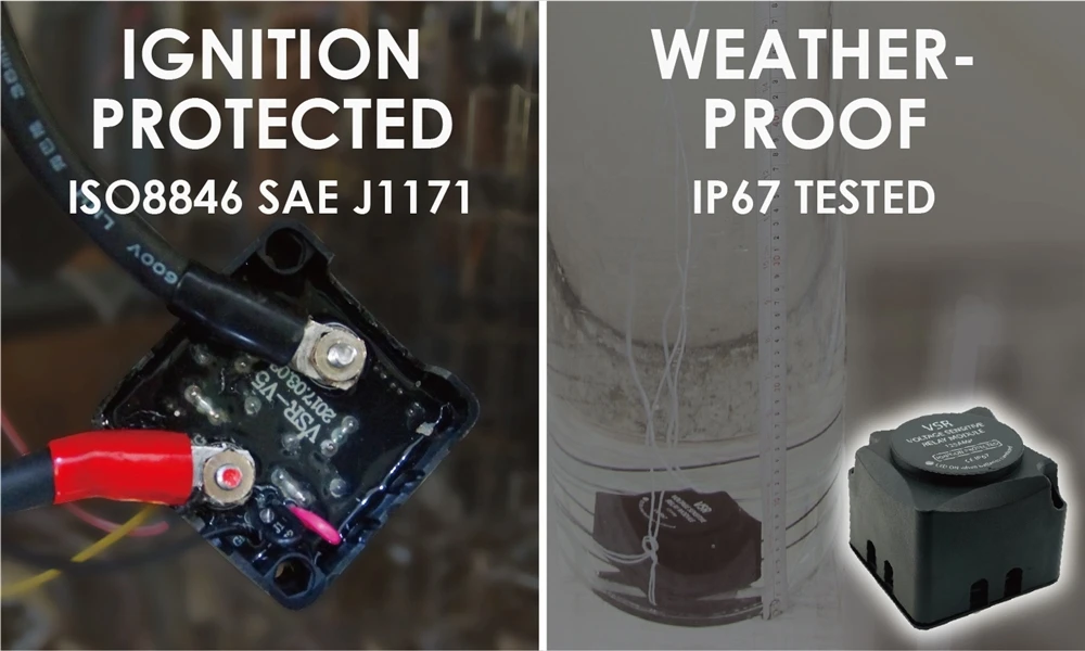 Isure High quality Voltage Sensitive Relay VSR Relay 12V 140A Dual Battery Isolator Ignition Protected IP67 For Yacht Boat