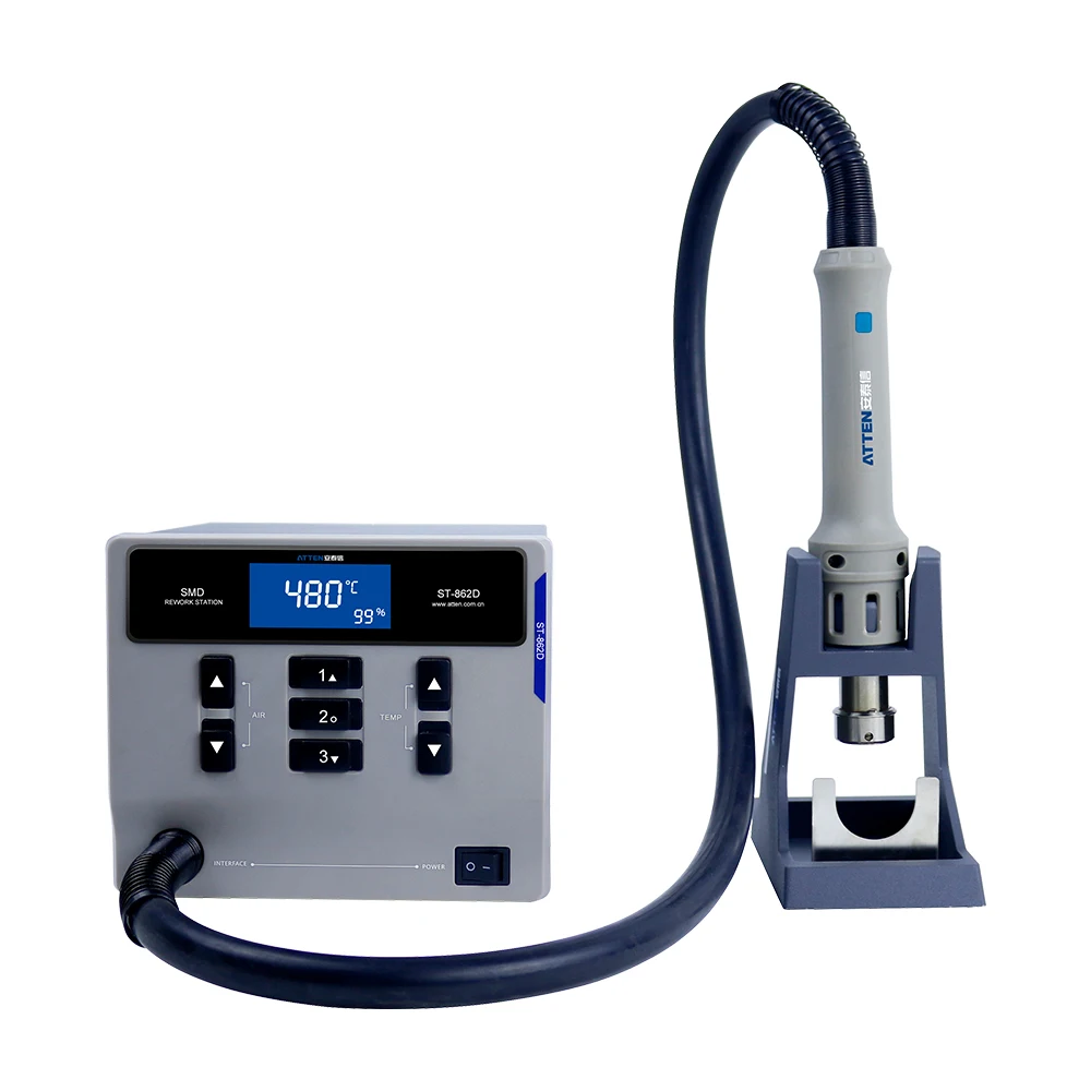 Electric Iron Hot Air Gun Soldering Stations Regulated Power Supply Atten Ms-300 Ms300 3 In 1 Rework Station